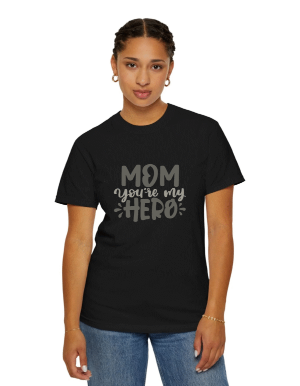 Mom Hero Unisex Classic Crew Tees - Black - Image 1